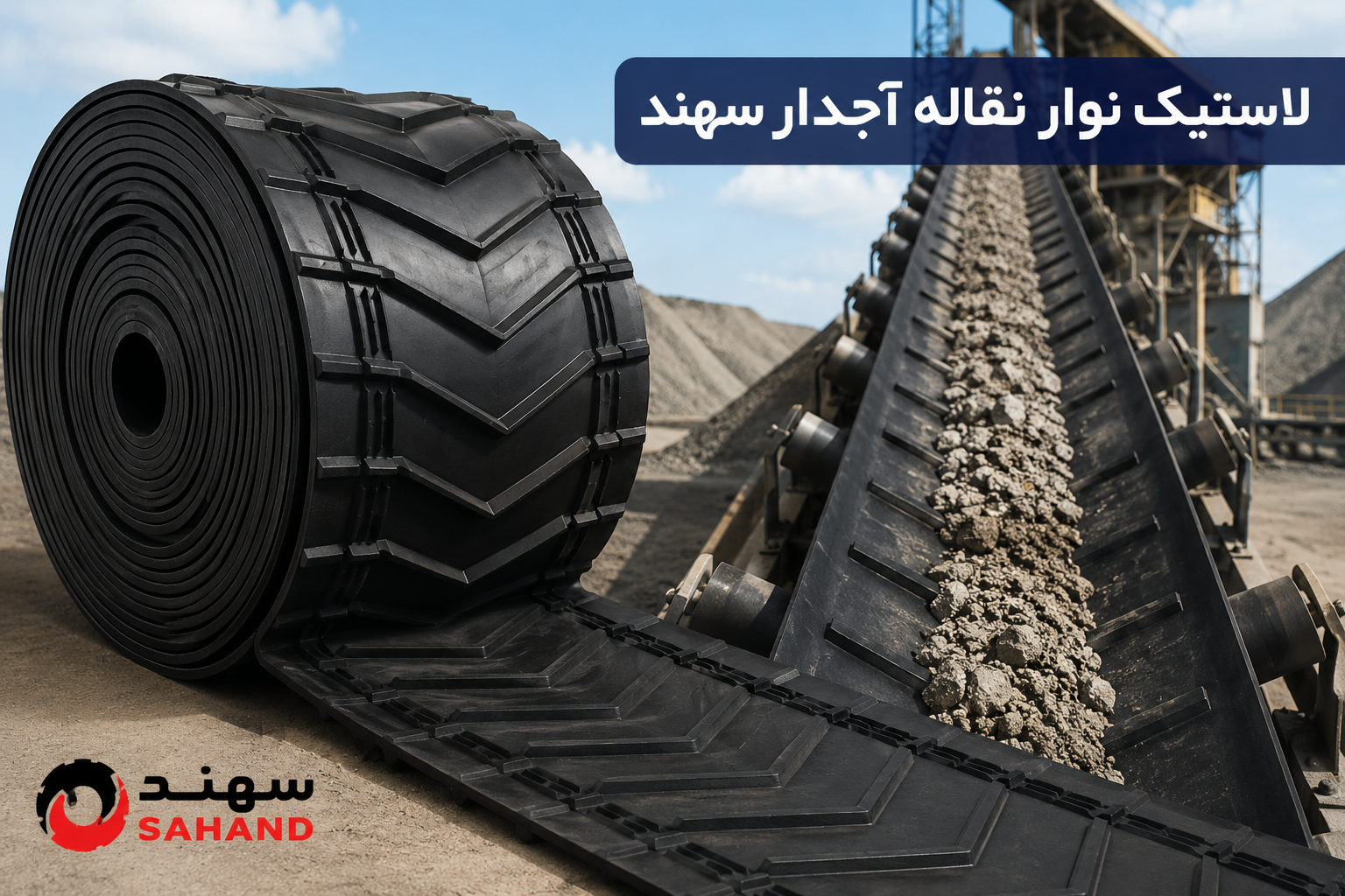 لاستیک نوار نقاله آجدار سهند لاستیک نوار نقاله سهند آجدار